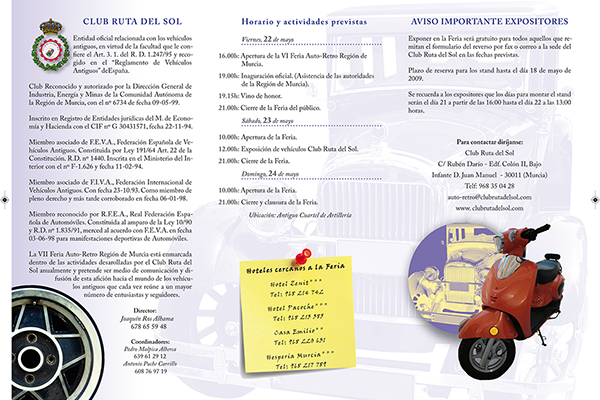 Tríptico feria auto retro